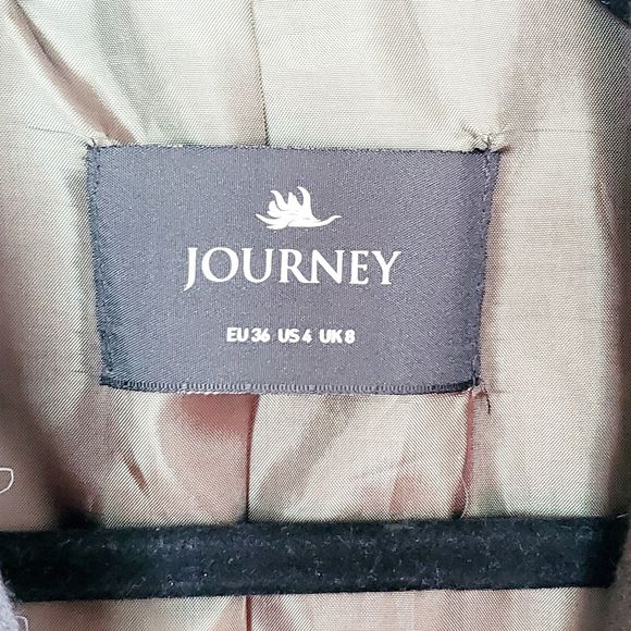 Journey Navy Blue Pea Coat Spring Fall Jacket Casual Made in Turkey SZ S /US 4 - Picture 6 of 12